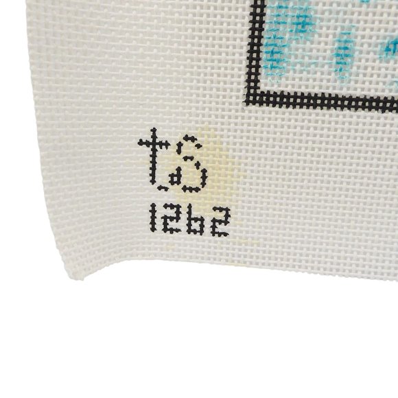 Large TS Designs Woman Hat Flower Collage Needlepoint Canvas 14 ct Hand Painted - Picture 3 of 3